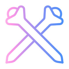 golf tee Line Gradient Icon