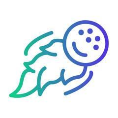 flaming ball Line Gradient Icon