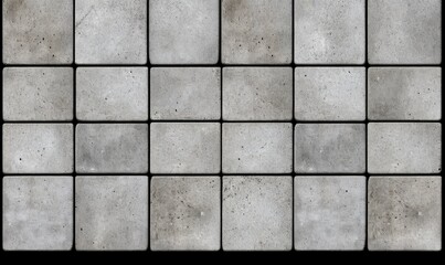 Textured concrete tiles arranged in a square grid pattern showcasing a modern design with a subtle grey color palette suitable for various architectural backgrounds