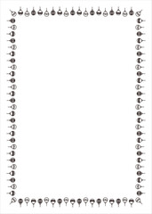 シンプルな手書きのかわいいクリスマスの四角フレーム