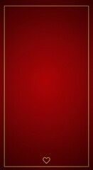 Red and gold frame background for valentine's day love card template design graphic illustration vector art