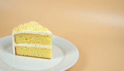 slice Butter cake with cheese toping