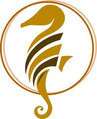 Obraz premium seahorse logo icon design illustration