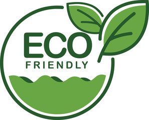 eco friendly icon. Ecological food coupon. Organic natural food label, bio, vegan, green, icon, logo, badge, sticker, emblem, symbol, line, flat vector, isolated illustration.
