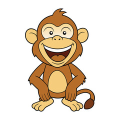 A laughing monkey is a playful and joyful primate known for its high-pitched, contagious laughter, often seen in social interactions, adding a fun, energetic vibe to its surroundings.