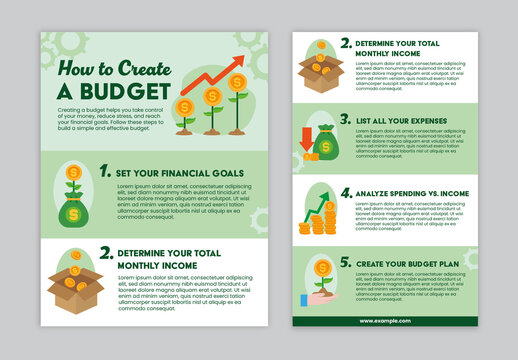 Green And Yellow Budget Finance Planning Tips Infographic