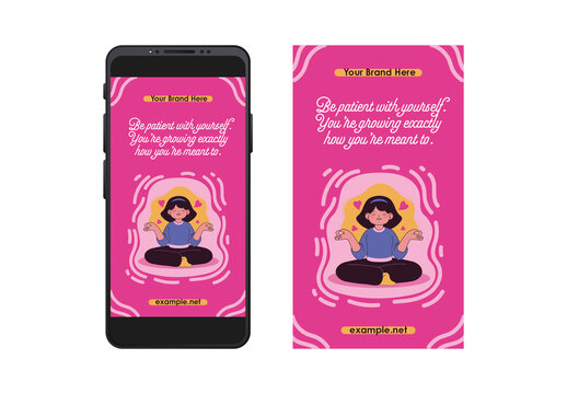 Pink And Yellow Growth Motivation Meditation Stories