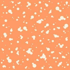 Pattern illustration with dots on orange background.