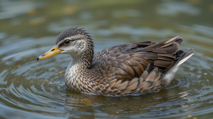 Foulque macroule oiseau dans l'eau