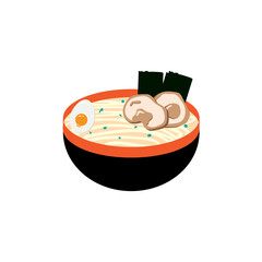 food in bowl dancing egg icon vector illustration