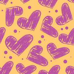 pattern of pink love heart