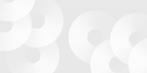 Abstract white glowing geometric lines on gray background. Modern shiny blue circle lines pattern modern simple