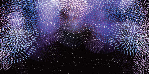 花火　暑中見舞い　風景　背景