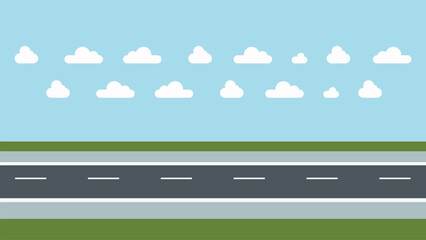 road landscape animation background vector illustration