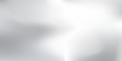 Vector silver foil background with metal mirror texture. Chrome gradient abstract modern