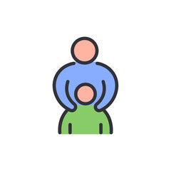 Person Giving Or Receiving Shoulder Massage In A Minimalist Design