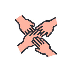 Hands Together Symbolizing Collaboration And Teamwork On Transparent Design