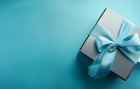 水色のギフトボックス