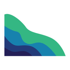 blue abstract border transparent background element