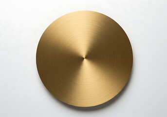 Golden disk with radial gradient on a white background