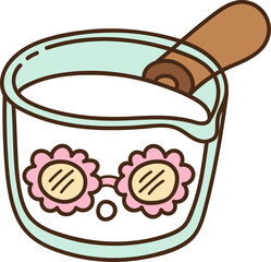 Groovy Coffee Lover, Barista Coffee Shop Supplies Doodle Cartoon Style Hand Drawn Elements