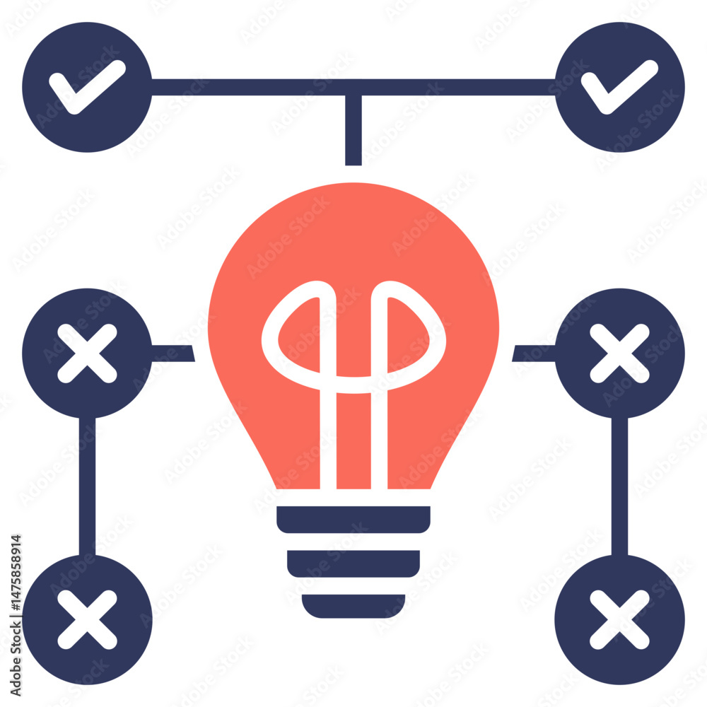 Poster trial and error mixed icon
