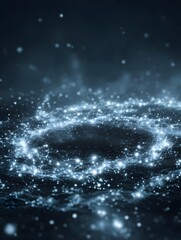 Obraz premium Futuristic Abstract Background with Glowing Particles and Light Effects