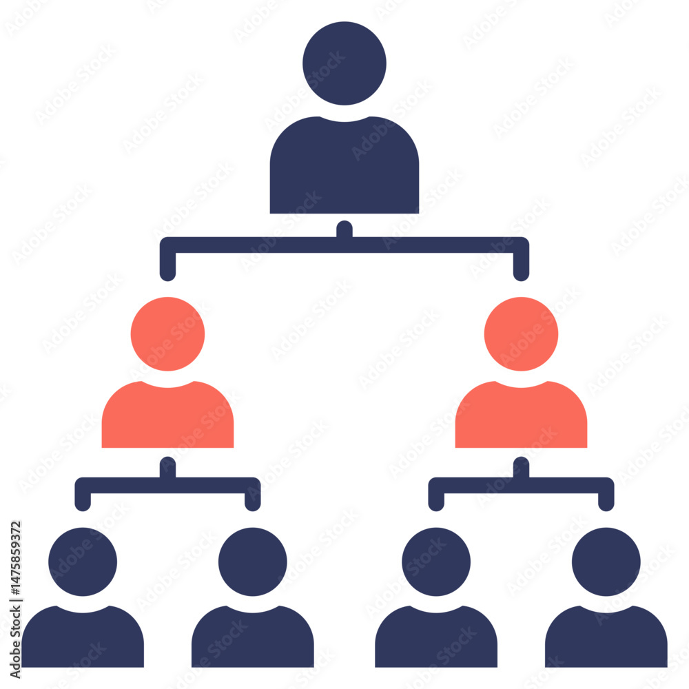 Poster organization structure mixed icon