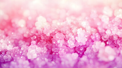 Obraz premium Abstract pink and white textured background. Close-up macro shot of sparkling, glistening crystals or beads. Perfect for feminine designs or websites.