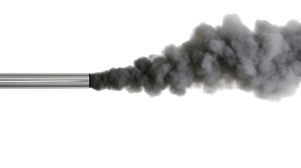 Dark Smoke Emitting from a Metal Tube