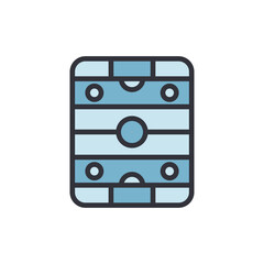 Stylized Ice Hockey Rink Icon Representing The Sporting Arena