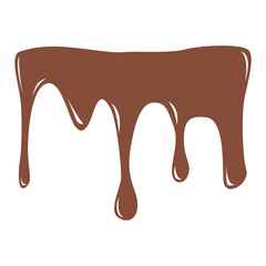 chocolate melt fluid transparent background element