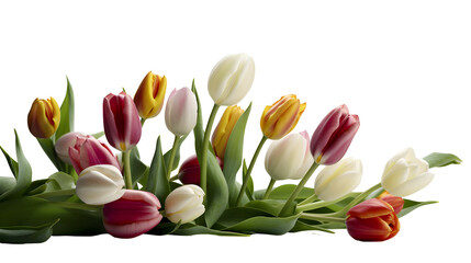 Obraz premium tulips transparent background png