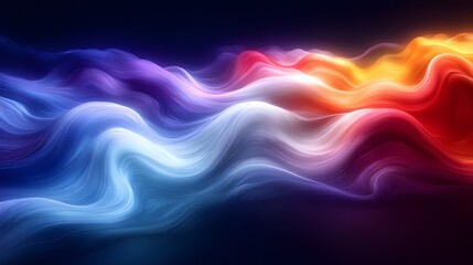 Fototapeta premium a close up of a colorful wave of colored liquid