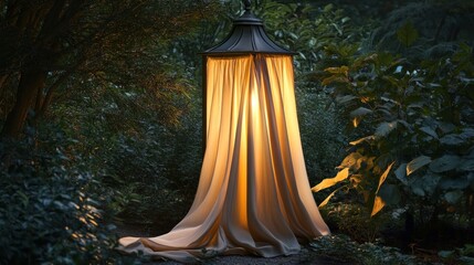Enchanted Garden Canopy: A Serene Night in Nature's Embrace