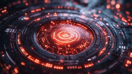 Fototapeta premium Glowing tech abstract