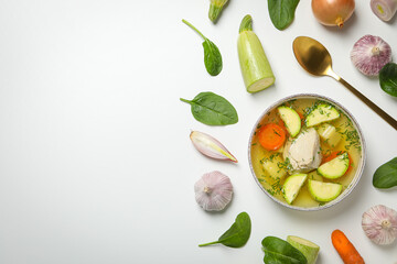 Vegetable soup, healthy nutrition and healthy lifestyle