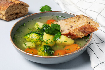 Vegetable soup, healthy nutrition and healthy lifestyle