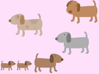 犬のシームレスパターン　④