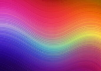 Obraz premium A clean and calming wave design with pastel rainbow colors over a smooth gradient, great for modern designs.
