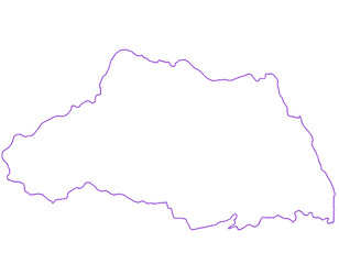埼玉県　地図　白　イラスト