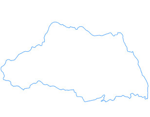 埼玉県　地図　白　イラスト