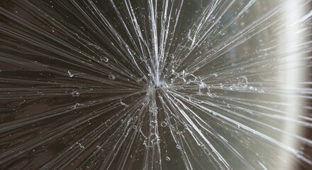 Naklejka premium Abstract Burst of Plastic Wrap: A Study in Texture and Light