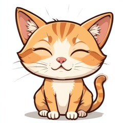 Obraz premium A cute orange tabby cat with a joyful expression, perfect for conveying happiness and charm in various creative projects.