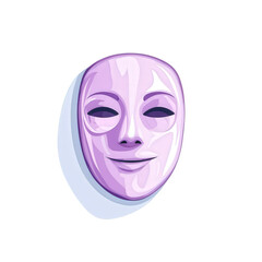 Abstract Concept of Expression with a Stylized Smiling Face Mask Design