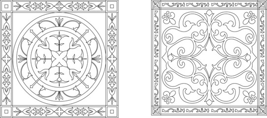 vector illustration sketch drawing ornament decoration decoration pattern background classic vintage ethnic traditional abstract modern floral natural