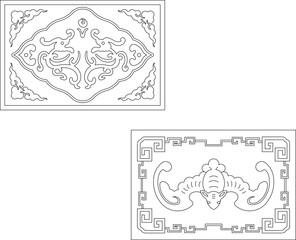 vector illustration sketch drawing ornament decoration decoration pattern background classic vintage ethnic traditional abstract modern floral natural