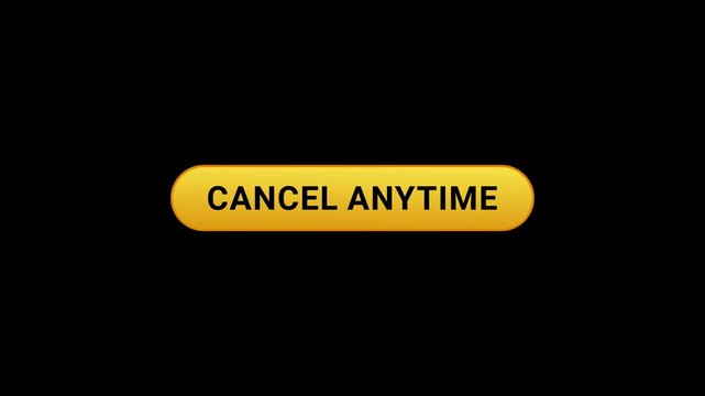 Cancel anytime Yellow Shine Button Animation