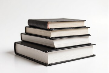 Stack of Books A Study in Black and White