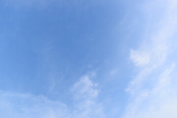 beautiful blue sky and white cloud background in springtime
